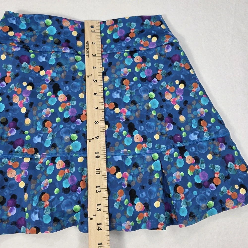 Dona Jo Womens Pickleball Tennis Golf Athletic Wear Polka-Dot Skort Skirt Size S